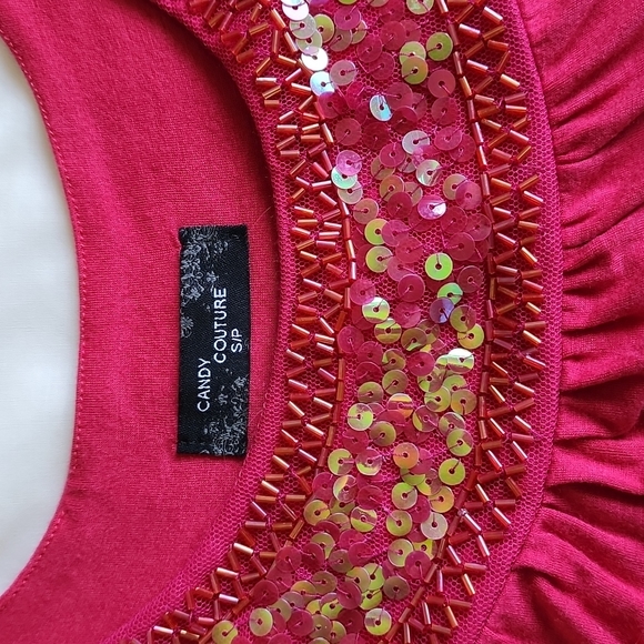 Candy Couture Sequined Sleeveless Tunic - Picture 8 of 9